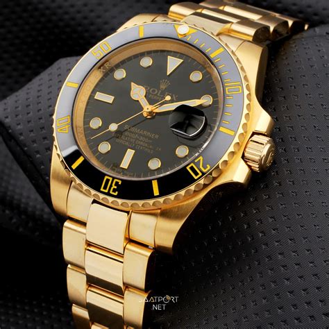 rolex submariner gold blue replica|rolex submariner all black price.